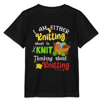Tricoter pour tricoter Penser au tricot - T-shirt bio MINI CREATOR Stanley/Stella Enfant - noir - Devant - Mikhail (115cm)