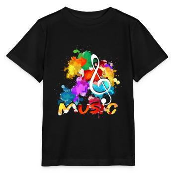 Compositeur musicien Clef - T-shirt bio MINI CREATOR Stanley/Stella Enfant - noir - Devant - Mikhail (115cm)
