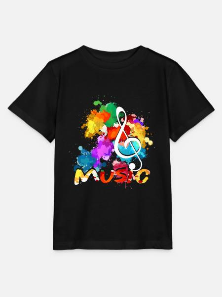 Notenschlüssel Musiker Komponist - Stanley/Stella Kinder T-Shirt MINI CREATOR - Schwarz