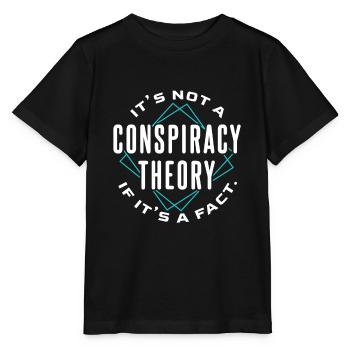 Conspiracy theory facts - Stanley/Stella MINI CREATOR Kids’ T-Shirt - black - Front - Mikhail (115cm)