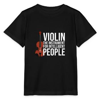 Violoniste violoniste - T-shirt bio MINI CREATOR Stanley/Stella Enfant - noir - Devant - Mikhail (115cm)