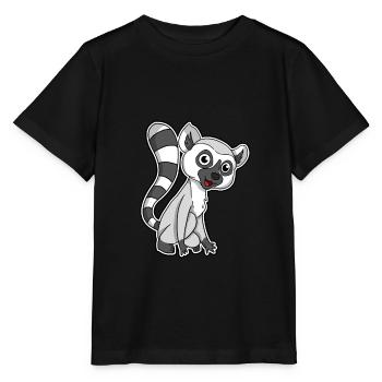 Doux Lemur Lémurien Cadeau - T-shirt bio MINI CREATOR Stanley/Stella Enfant - noir - Devant - Mikhail (115cm)
