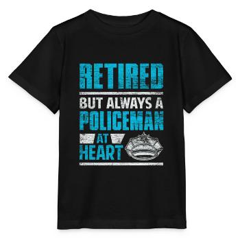Police pensioner cop retirement - Stanley/Stella MINI CREATOR Kids’ T-Shirt - black - Front - Mikhail (115cm)