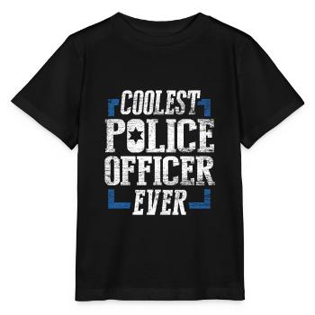 Officier de police - T-shirt bio MINI CREATOR Stanley/Stella Enfant - noir - Devant - Mikhail (115cm)