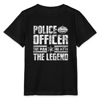 Officier de police - T-shirt bio MINI CREATOR Stanley/Stella Enfant - noir - Devant - Mikhail (115cm)