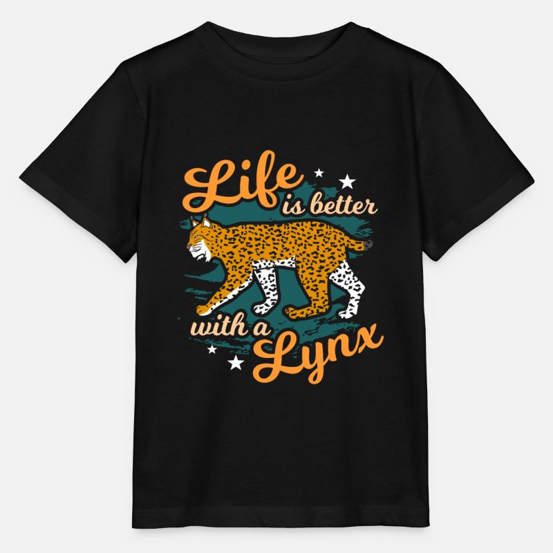 lynx - Stanley/Stella MINI CREATOR Kids’ T-Shirt - black