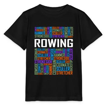 Rowing Words - Stanley/Stella MINI CREATOR Kids’ T-Shirt - black - Front - Mikhail (115cm)