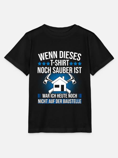 Bauherr Spruch Baustelle Sauber Richtfest Geschenk - Stanley/Stella Kinder T-Shirt MINI CREATOR  - Schwarz