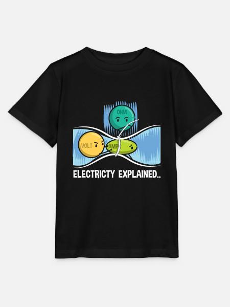 Elektrizität Elektriker Lustiges Geschenk - Stanley/Stella Kinder T-Shirt MINI CREATOR - Schwarz