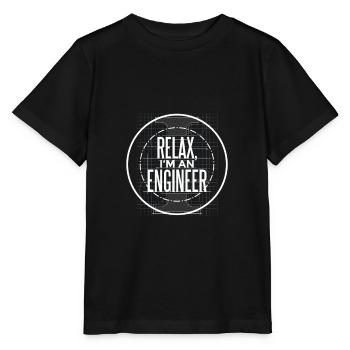 Ingénieur | Ingénieur - T-shirt bio MINI CREATOR Stanley/Stella Enfant - noir - Devant - Mikhail (115cm)