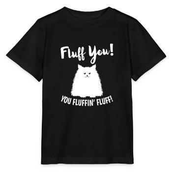 Fluff You You Fluffin 'Fluff Hilarious Christmas C. - Stanley/Stella Kinder T-Shirt MINI CREATOR  - Schwarz - Vorne - Mikhail (115cm)