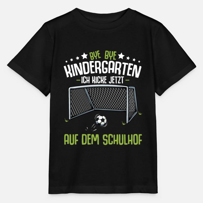 Einschulung Schulanfang Bye Kindergarten Fußball - Stanley/Stella Kinder T-Shirt MINI CREATOR  - Schwarz