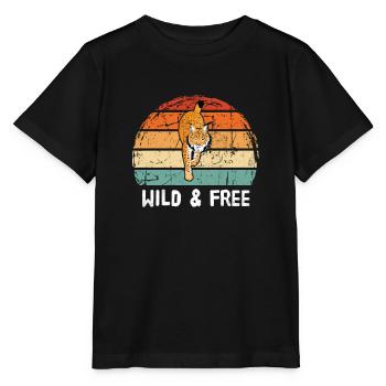 lynx - Stanley/Stella MINI CREATOR Kids’ T-Shirt - black - Front - Mikhail (115cm)