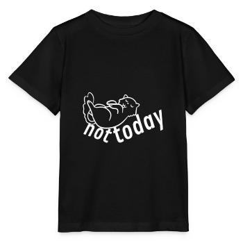 Katze not today lazy nope cat - Stanley/Stella Kinder T-Shirt MINI CREATOR  - Schwarz - Vorne - Mikhail (115cm)
