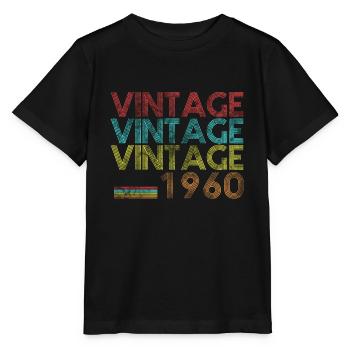 60e anniversaire 60 ans vintage 1960 60s sixties - T-shirt bio MINI CREATOR Stanley/Stella Enfant - noir - Devant - Mikhail (115cm)