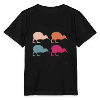 Neuseeland Kiwi Neuseeländer - Stanley/Stella Kinder T-Shirt MINI CREATOR  - Schwarz - Vorne - Mikhail (115cm)