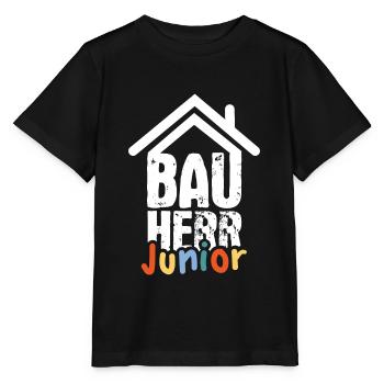 Hausbau Bauherr Junior Richtfest Geschenk - Stanley/Stella Kinder T-Shirt MINI CREATOR  - Schwarz - Vorne - Mikhail (115cm)