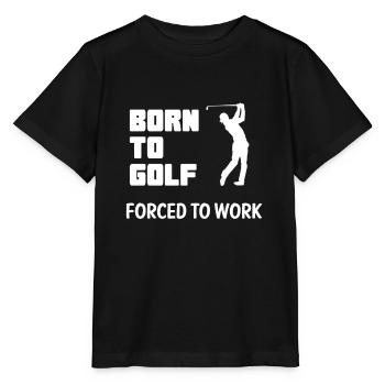 Golf golfing golfer golf ball golfing golf player - Stanley/Stella MINI CREATOR Kids’ T-Shirt - black - Front - Mikhail (115cm)