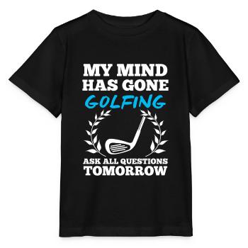 Golf golfeur golfeur balle de golf golfeur joueur de golf - T-shirt bio MINI CREATOR Stanley/Stella Enfant - noir - Devant - Mikhail (115cm)