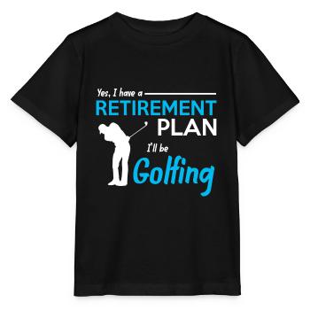 Golf golfing golfer golf ball golfing golf player - Stanley/Stella MINI CREATOR Kids’ T-Shirt - black - Front - Mikhail (115cm)