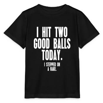 Golf golfing golfer golf ball golfing golf player - Stanley/Stella MINI CREATOR Kids’ T-Shirt - black - Front - Mikhail (115cm)