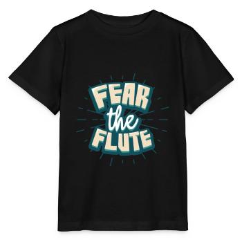 Flöte - Stanley/Stella Kinder T-Shirt MINI CREATOR  - Schwarz - Vorne - Mikhail (115cm)