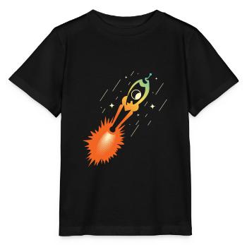 patch de fusée nasa esa - T-shirt bio MINI CREATOR Stanley/Stella Enfant - noir - Devant - Mikhail (115cm)