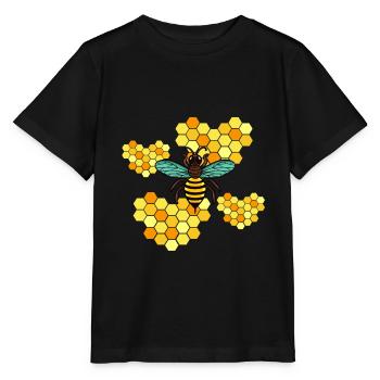 Cadeau d'abeille apiculteur - T-shirt bio MINI CREATOR Stanley/Stella Enfant - noir - Devant - Mikhail (115cm)