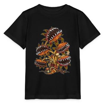 Carnivorous Venus Flytrap Steampunk - Stanley/Stella MINI CREATOR Kids’ T-Shirt - black - Front - Mikhail (115cm)