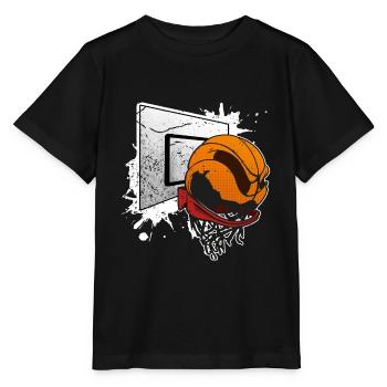 Basketball hoop basketball basketball basketball player - Stanley/Stella MINI CREATOR Kids’ T-Shirt - black - Front - Mikhail (115cm)