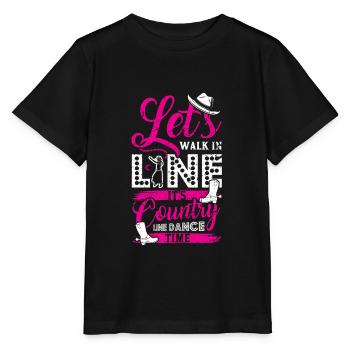 Country Line Dance Time - Stanley/Stella Kinder T-Shirt MINI CREATOR  - Schwarz - Vorne - Mikhail (115cm)