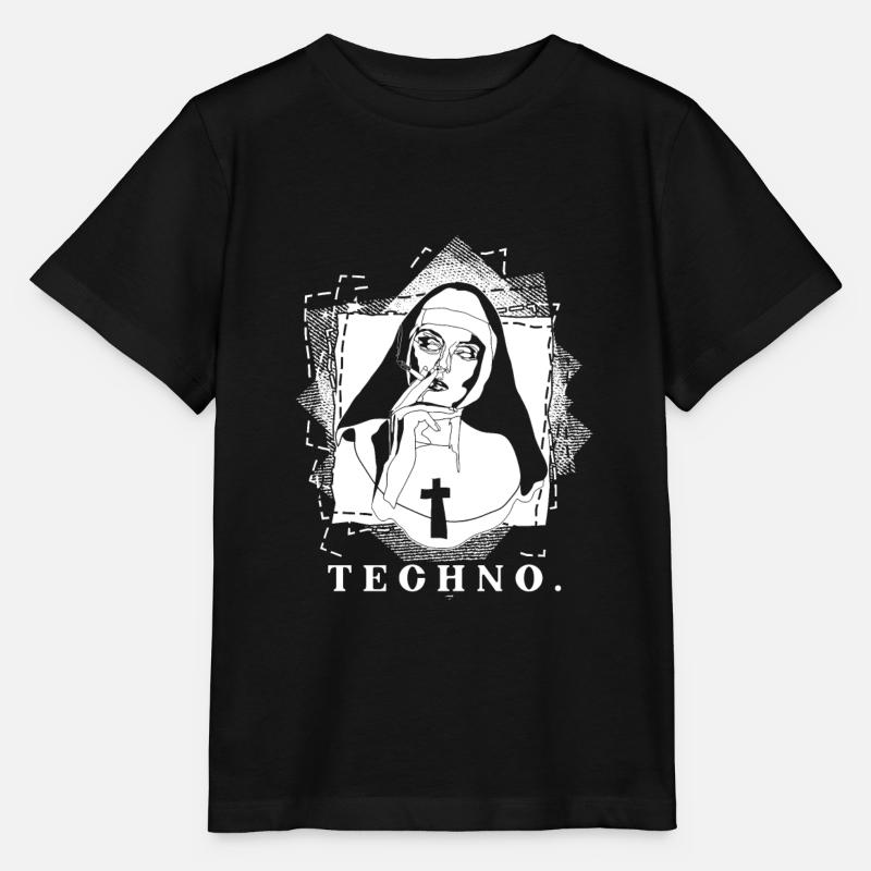Religion techno - T-shirt bio MINI CREATOR Stanley/Stella Enfant - noir