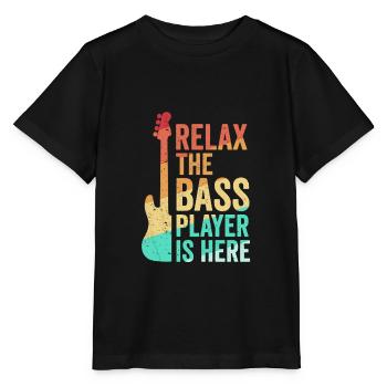 Bassist Geschenkidee - Stanley/Stella Kinder T-Shirt MINI CREATOR  - Schwarz - Vorne - Mikhail (115cm)