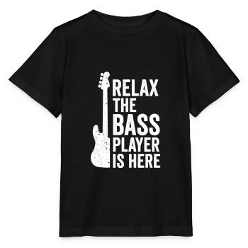Bassist Geschenkidee - Stanley/Stella Kinder T-Shirt MINI CREATOR  - Schwarz - Vorne - Mikhail (115cm)