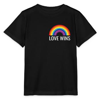 L'amour gagne - T-shirt bio MINI CREATOR Stanley/Stella Enfant - noir - Devant - Mikhail (115cm)