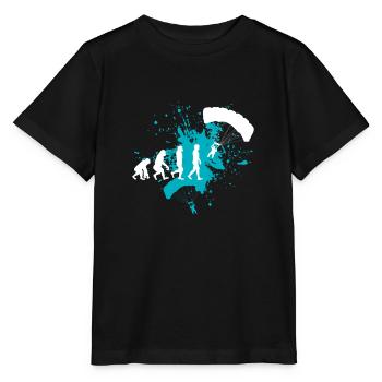 Paragliding Gleitschirm - Stanley/Stella Kinder T-Shirt MINI CREATOR  - Schwarz - Vorne - Mikhail (115cm)