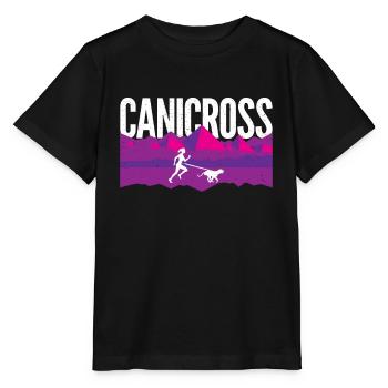 Canicross run with dog - Stanley/Stella MINI CREATOR Kids’ T-Shirt - black - Front - Mikhail (115cm)