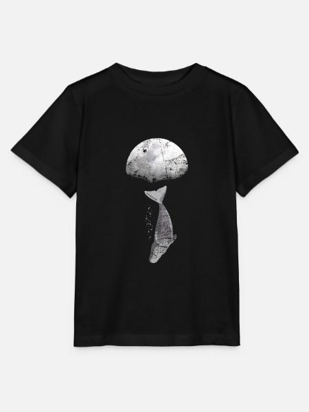Wal Blauwal Pottwal Evolution - Stanley/Stella T-shirt MINI CREATOR til børn - sort