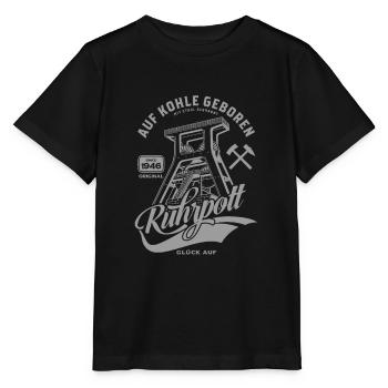 Ruhrpott - Born on coal - Stanley/Stella MINI CREATOR Kids’ T-Shirt - black - Front - Mikhail (115cm)
