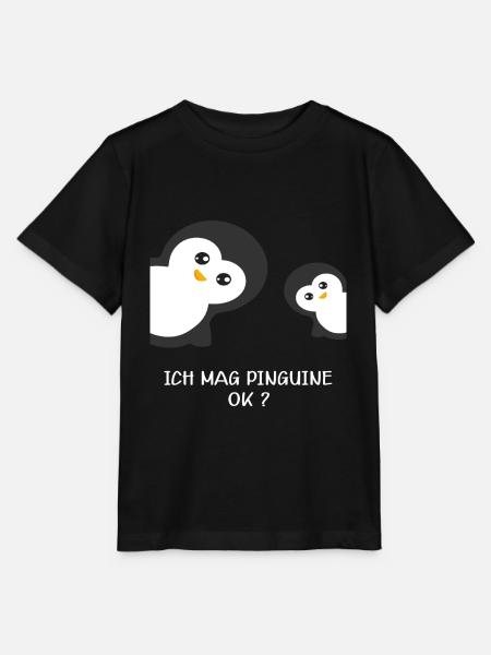 Ich Mag Pinguine Okay? | Pinguin Liebhaber - Stanley/Stella Kinder T-Shirt MINI CREATOR  - Schwarz