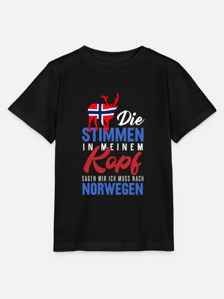 Norwegen - Stanley/Stella Kinder T-Shirt MINI CREATOR - Schwarz