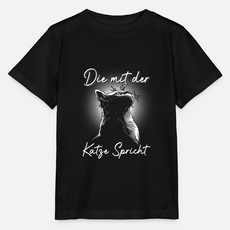 Die mit der Katze spricht - Stanley/Stella Kinder T-Shirt MINI CREATOR  - Schwarz