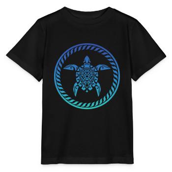 T-shirt Tortue Maori Mandala - T-shirt bio MINI CREATOR Stanley/Stella Enfant - noir - Devant - Mikhail (115cm)