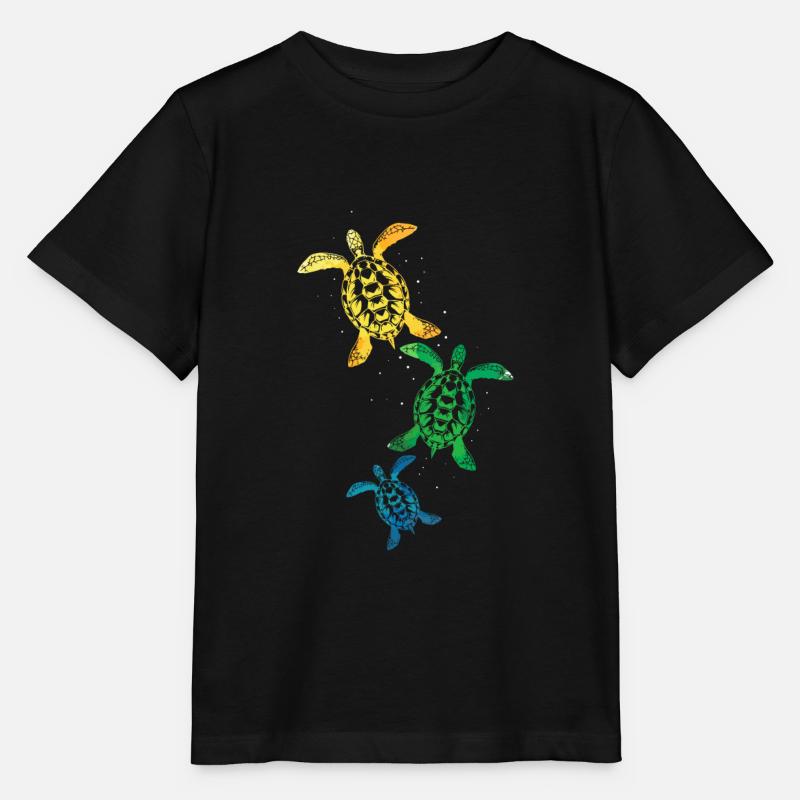 tortue - T-shirt bio MINI CREATOR Stanley/Stella Enfant - noir
