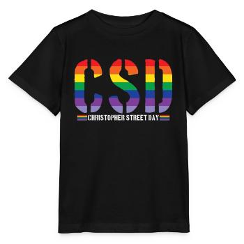 Jour de la rue Christopher CSD LGBT - T-shirt bio MINI CREATOR Stanley/Stella Enfant - noir - Devant - Mikhail (115cm)