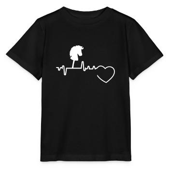 Hobby horse battement de coeur saut d'obstacles hobby horse - T-shirt bio MINI CREATOR Stanley/Stella Enfant - noir - Devant - Mikhail (115cm)