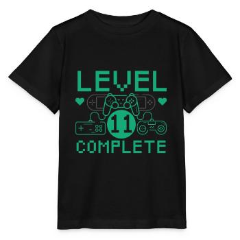 Niveau 11 Terminer le jeu pour enfants du 11e anniversaire - T-shirt bio MINI CREATOR Stanley/Stella Enfant - noir - Devant - Mikhail (115cm)