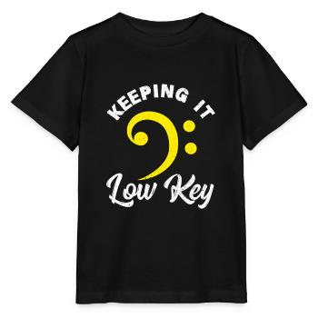 Cello Bassschlüssel - Stanley/Stella Kinder T-Shirt MINI CREATOR  - Schwarz - Vorne - Mikhail (115cm)
