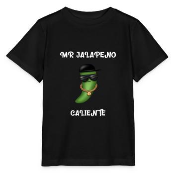 Jalapeno Pepperoni chili chilischote Geschenk - Stanley/Stella Kinder T-Shirt MINI CREATOR  - Schwarz - Vorne - Mikhail (115cm)