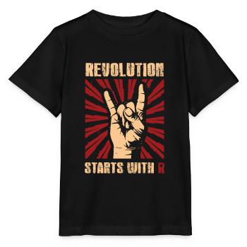 Funny gift revolution liberation revolt shi - Stanley/Stella MINI CREATOR Kids’ T-Shirt - black - Front - Mikhail (115cm)